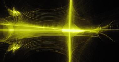 Yellow Abstract Lines Curves Particles Background photo