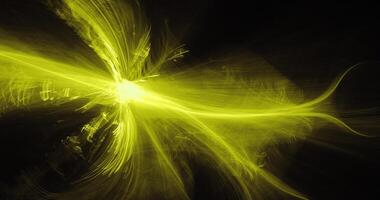 Yellow Abstract Lines Curves Particles Background photo