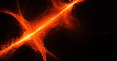 Orange Abstract Lines Curves Particles Background photo