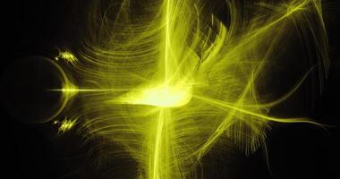 Yellow Abstract Lines Curves Particles Background photo