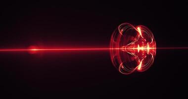 Red And Yellow Abstract Lines Curves Particles Background photo