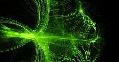 Green Abstract Lines Curves Particles Background photo