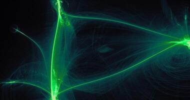 Abstract Green Curves Lines And Particle Pattern photo