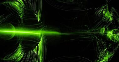 Green Abstract Lines Curves Particles Background photo