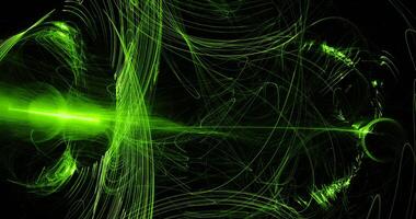 Green Abstract Lines Curves Particles Background photo