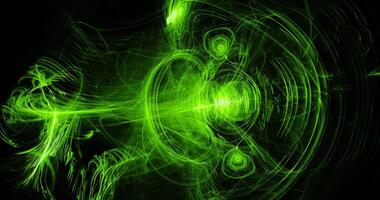 Green Abstract Lines Curves Particles Background photo