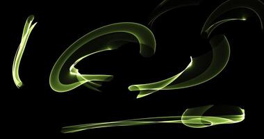 Abstract Designs On Dark Background In Light Green Swirls photo