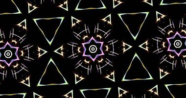 Kaleidoscopic Pattern On Dark Background In Vibrant Colors photo
