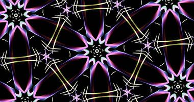 Kaleidoscopic Pattern On Dark Background In Vibrant Colors photo