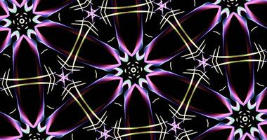 Kaleidoscopic Pattern On Dark Background In Vibrant Colors photo