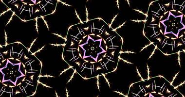 Kaleidoscopic Pattern On Dark Background In Vibrant Colors photo
