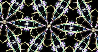 Kaleidoscopic Pattern On Dark Background In Vibrant Colors photo