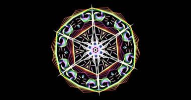 Kaleidoscopic Pattern On Dark Background In Vibrant Colors photo