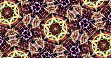 Kaleidoscopic Pattern On Dark Background In Vibrant Colors photo