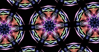 Kaleidoscopic Pattern On Dark Background In Vibrant Colors photo