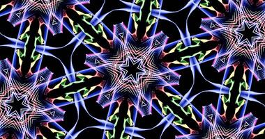 Kaleidoscopic Pattern On Dark Background In Vibrant Colors photo