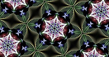 Kaleidoscopic Pattern On Dark Background In Vibrant Colors photo