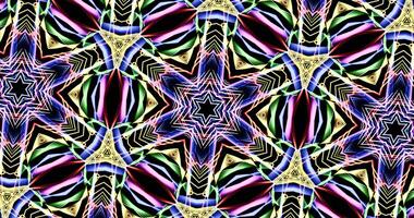 Kaleidoscopic Pattern On Dark Background In Vibrant Colors photo