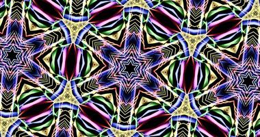 Kaleidoscopic Pattern On Dark Background In Vibrant Colors photo