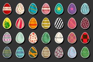 Illustration on theme celebration holiday Easter with hunt colorful bright eggs vector
