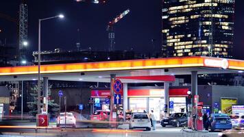 Warsaw, Poland. 6 March 2024. Circle K gas station at Towarowa Street. photo