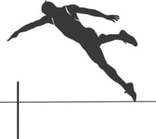 AI generated Silhouette Man High jump Athlete in action full body vector