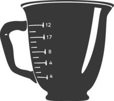 AI generated Silhouette Measuring Cup black color only vector