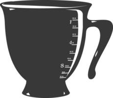 AI generated Silhouette Measuring Cup black color only vector