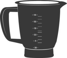 AI generated Silhouette Measuring Cup black color only vector