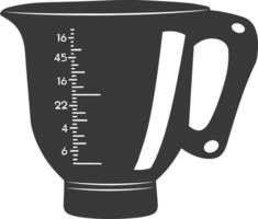 AI generated Silhouette Measuring Cup black color only vector