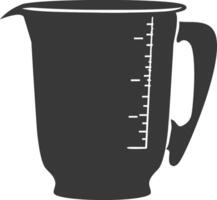 AI generated Silhouette Measuring Cup black color only vector