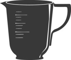 AI generated Silhouette Measuring Cup black color only vector