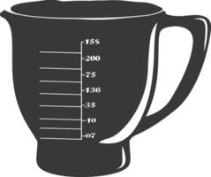 AI generated Silhouette Measuring Cup black color only vector