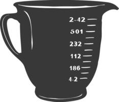 AI generated Silhouette Measuring Cup black color only vector