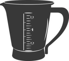 AI generated Silhouette Measuring Cup black color only vector