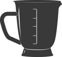 ai generado silueta medición taza negro color solamente vector