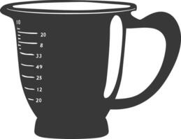 AI generated Silhouette Measuring Cup black color only vector