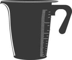 AI generated Silhouette Measuring Cup black color only vector