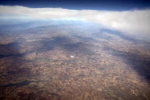 Guadalajara mexico aerial view from aircraft with huge grand canyon photo