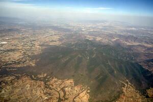 central mexico aerial view from airplane photo