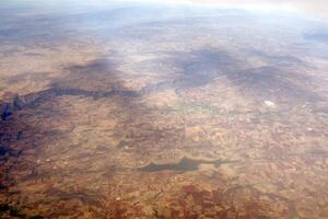 Guadalajara mexico aerial view from aircraft with huge grand canyon photo