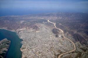 la paz baja california sur aerial view from aircraft photo