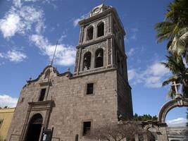 Loreto old mission on sunny day Baja California Sur Mexico photo