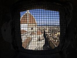 interior of stairway of florence giotto tower detail near Cathedral Santa Maria dei Fiori, Brunelleschi Dome Italy photo