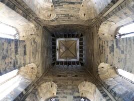 interior of stairway of florence giotto tower detail near Cathedral Santa Maria dei Fiori, Brunelleschi Dome Italy photo