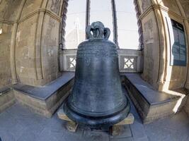 Bell inside florence giotto tower detail near Cathedral Santa Maria dei Fiori, Brunelleschi Dome Italy photo