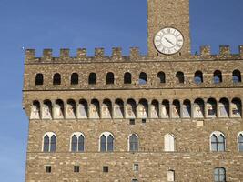 Old palace palazzo vecchio detail Florence Italy photo