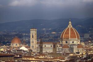 florence dome brunelleschi view from san miniato church photo