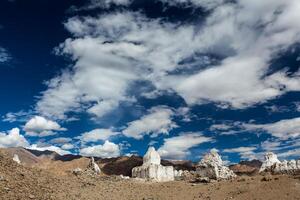 Buddhist chortens, Ladakh photo