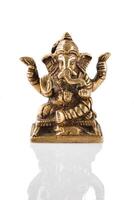 Ganesha statue on white photo